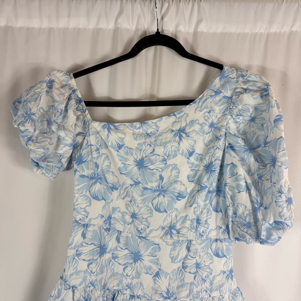 HELLO MOLLY LADYLIKE ETIQUETTE MINI DRESS floral white, light blue Size: M - Picture 7 of 17